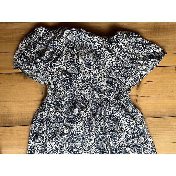 Yidarton Women's Strapless Dark Navy/White Maxi Dress. Floral. Small?? - Picture 3 of 6